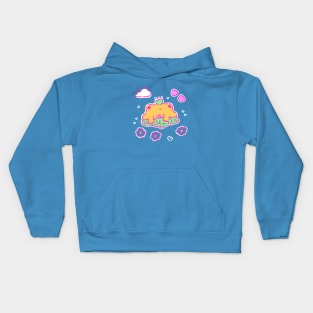 Yellow frog Kids Hoodie